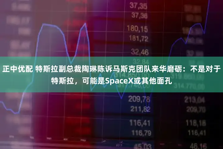 正中优配 特斯拉副总裁陶琳陈诉马斯克团队来华磨砺：不是对于特斯拉，可能是SpaceX或其他面孔