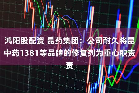 鸿阳股配资 昆药集团：公司耐久将昆中药1381等品牌的修复列为重心职责
